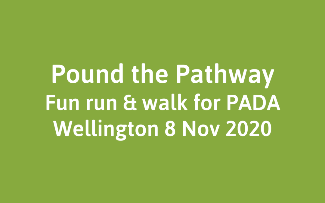Pound the Pathway for PADA – Wellington – 8 November 2020