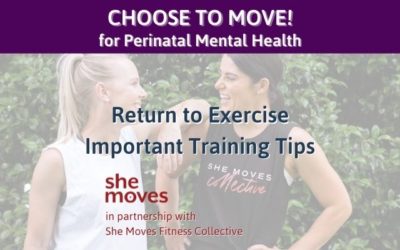Get the most from training when you Return To Exercise – from She Moves fitness collective