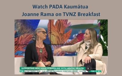 Watch PADA Kaumātua Joanne Rama on TVNZ Breakfast