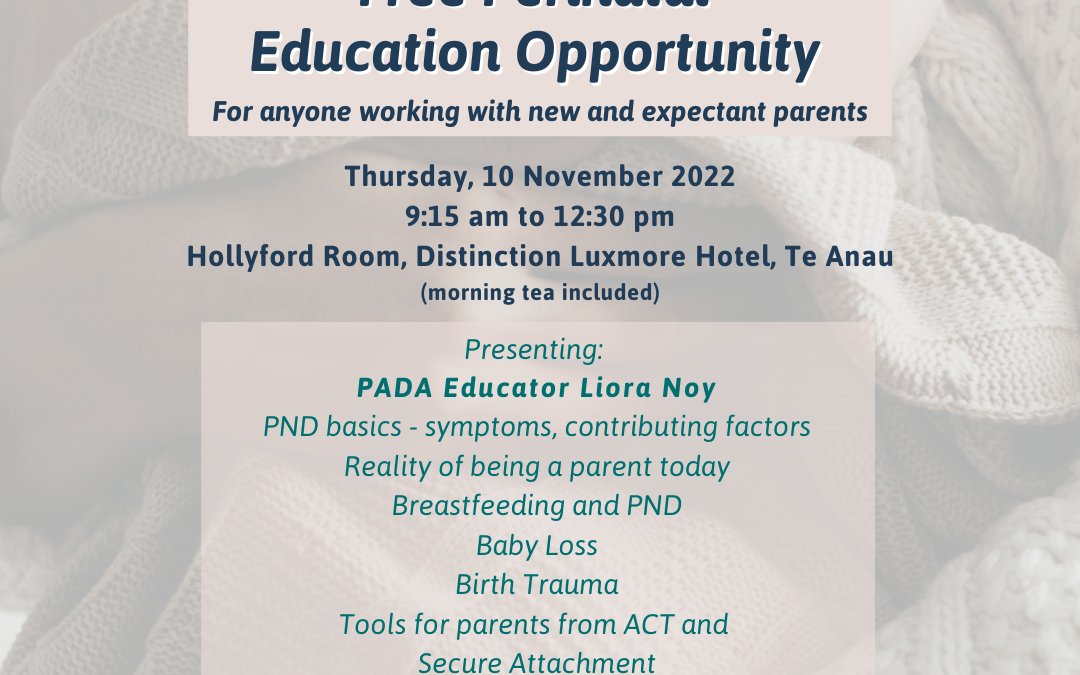 Clinicians/Perinatal Supporters – Te Anau