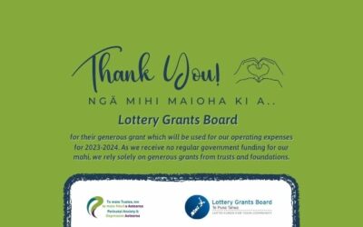 Thank you to Lottery Grants Board Te Puna Tahua